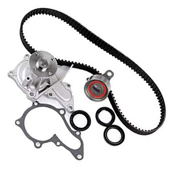 Picture of the parts needed to perform regular maintenance to your timing belt and water pump